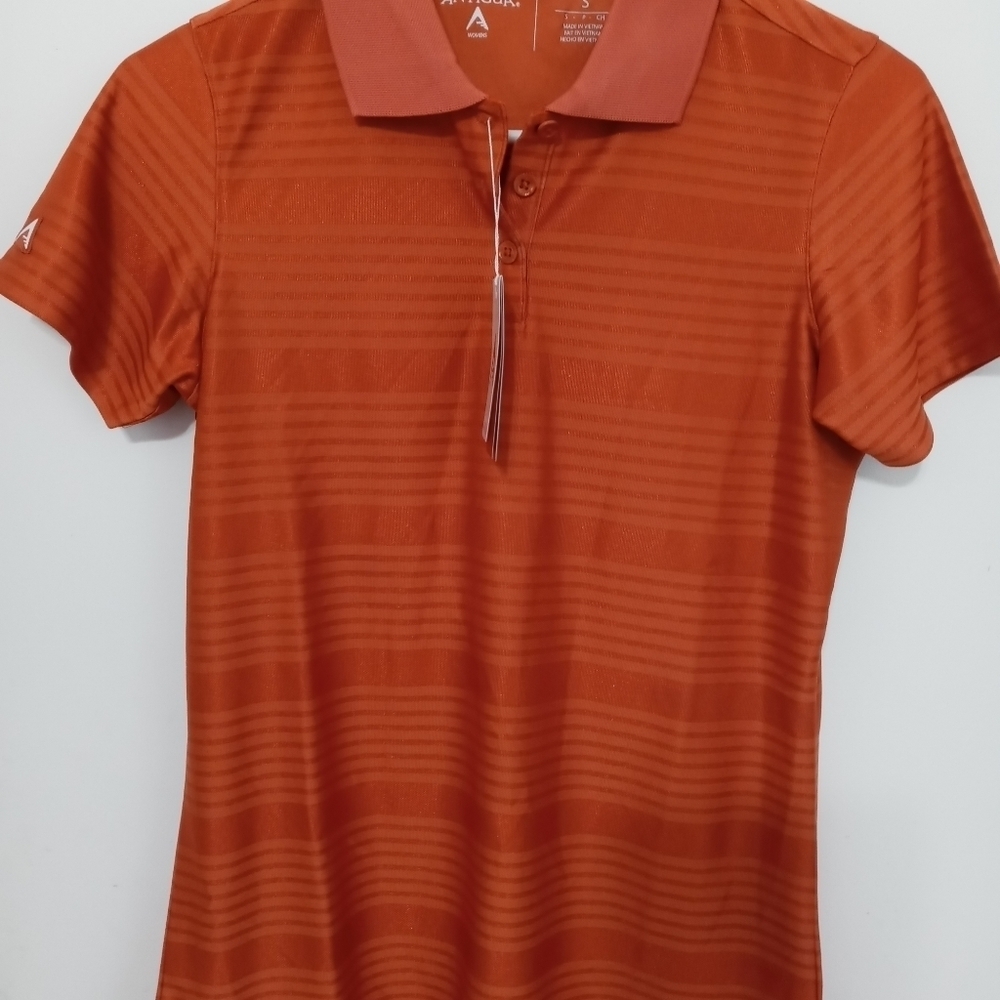 Antigua women's Short Sleeve Striped Polo